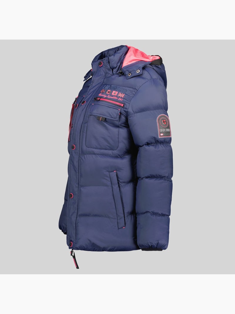 Doudoune à capuche citernier – geographical norway Bleu marine - Kiabi