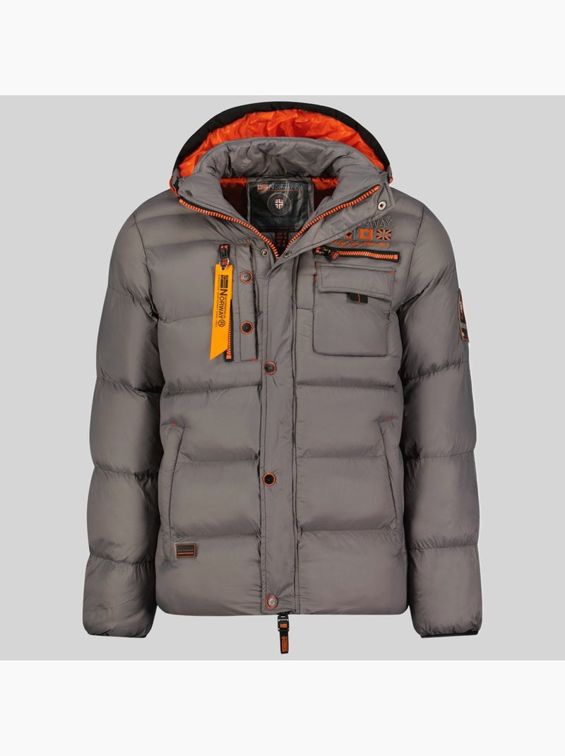 Doudoune à capuche citernier – geographical norway Gris clair - Kiabi