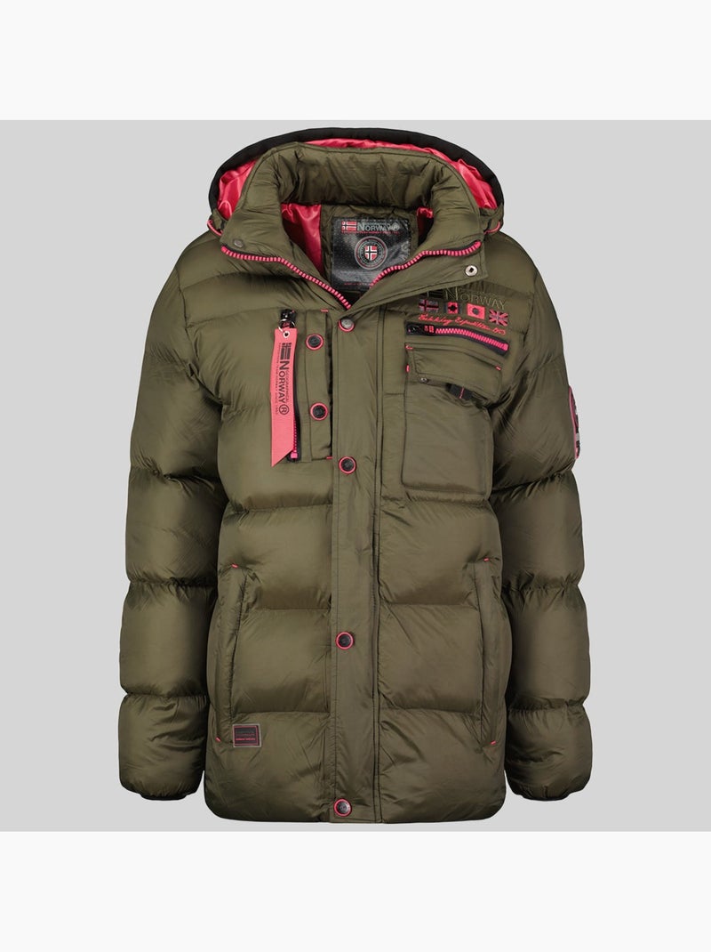 Doudoune à capuche citernier – geographical norway Kaki - Kiabi