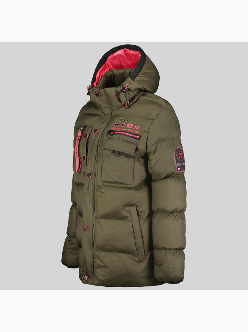 Doudoune à capuche citernier – geographical norway Kaki - Kiabi