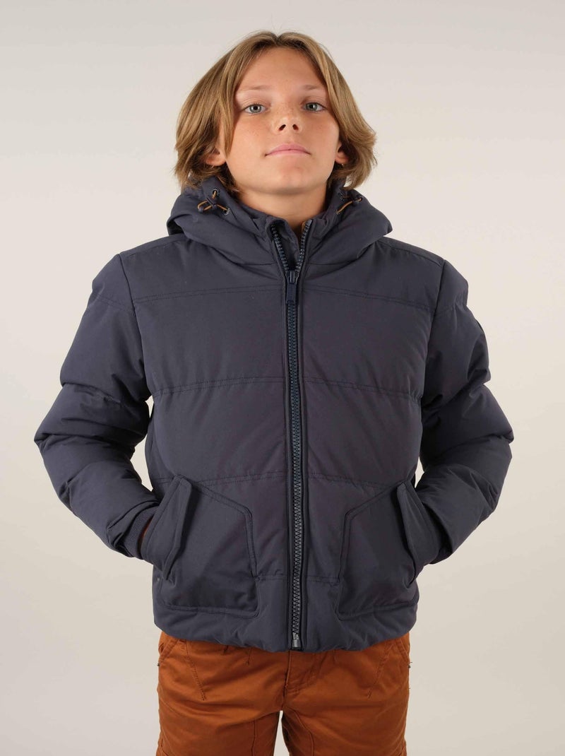 Doudoune à capuche 'Deeluxe' Bleu marine - Kiabi