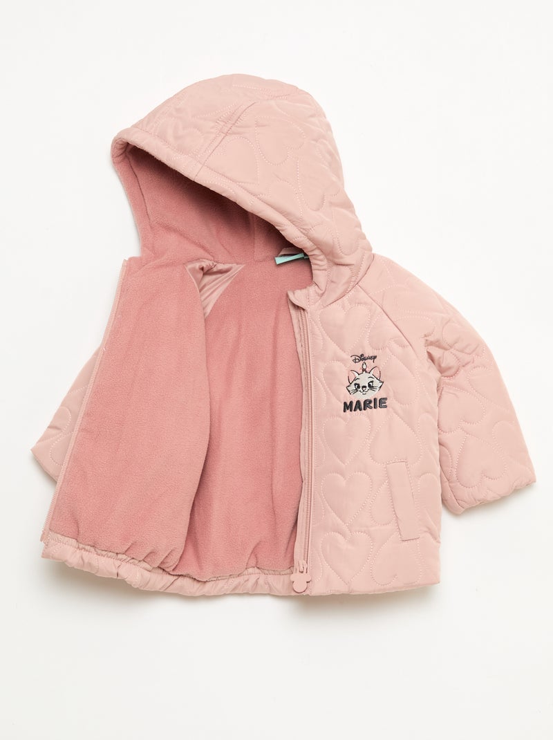 Doudoune à capuche doublée polaire 'Disney' 'Marie' Rose - Kiabi