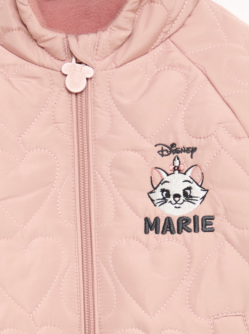 Doudoune à capuche doublée polaire 'Disney' 'Marie' Rose - Kiabi