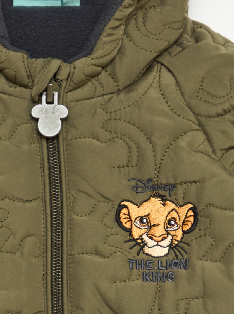 Doudoune à capuche doublée polaire 'Disney' 'Simba' Vert - Kiabi