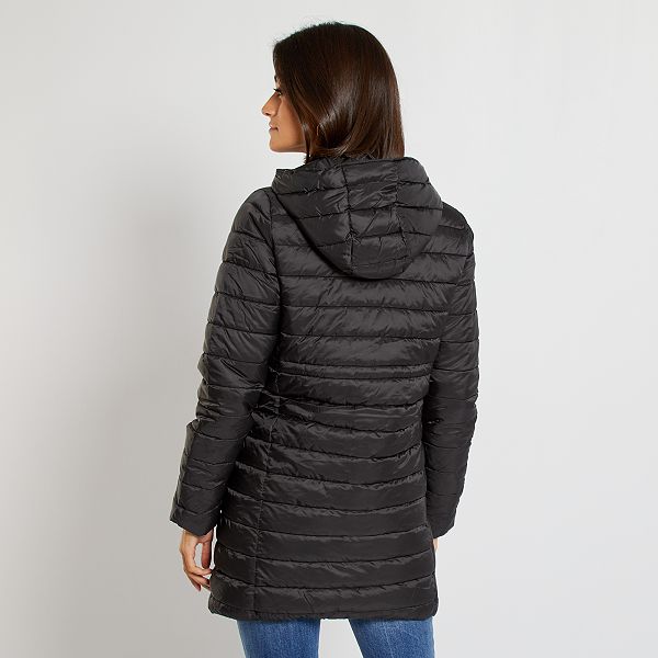 Doudoune A Capuche Grossesse Kangourou Null Noir Kiabi 45 00