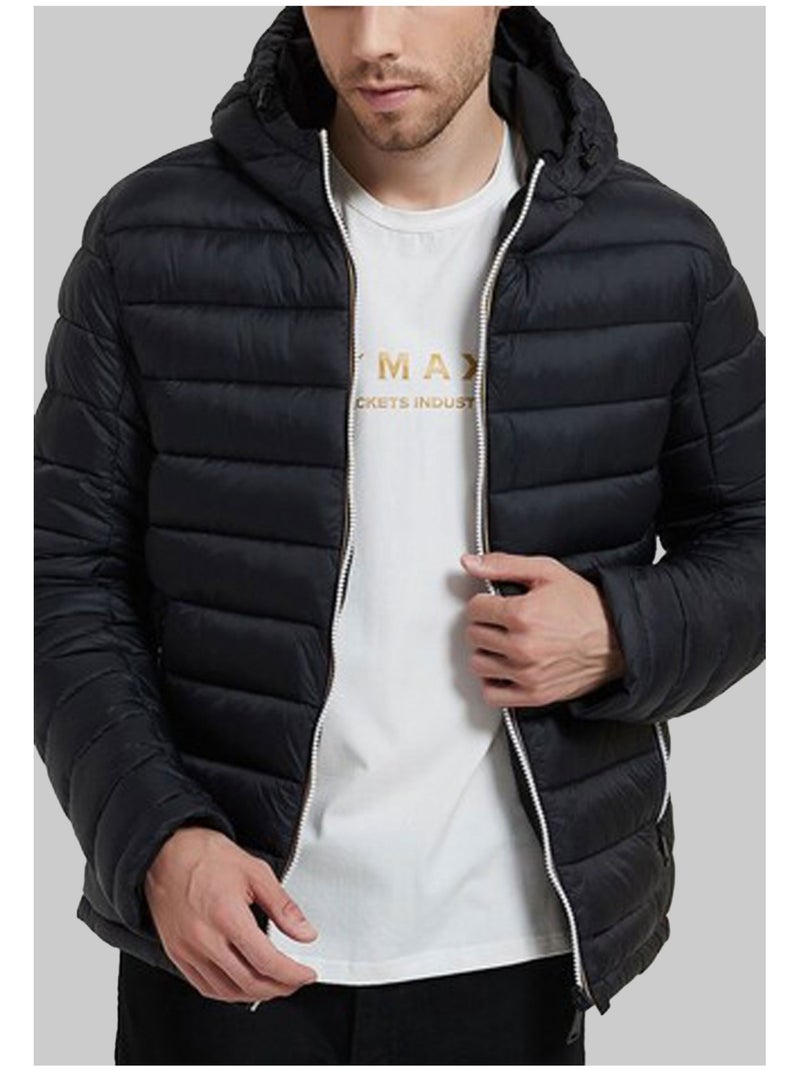 doudoune a capuche Kebello Noir Noir - Kiabi