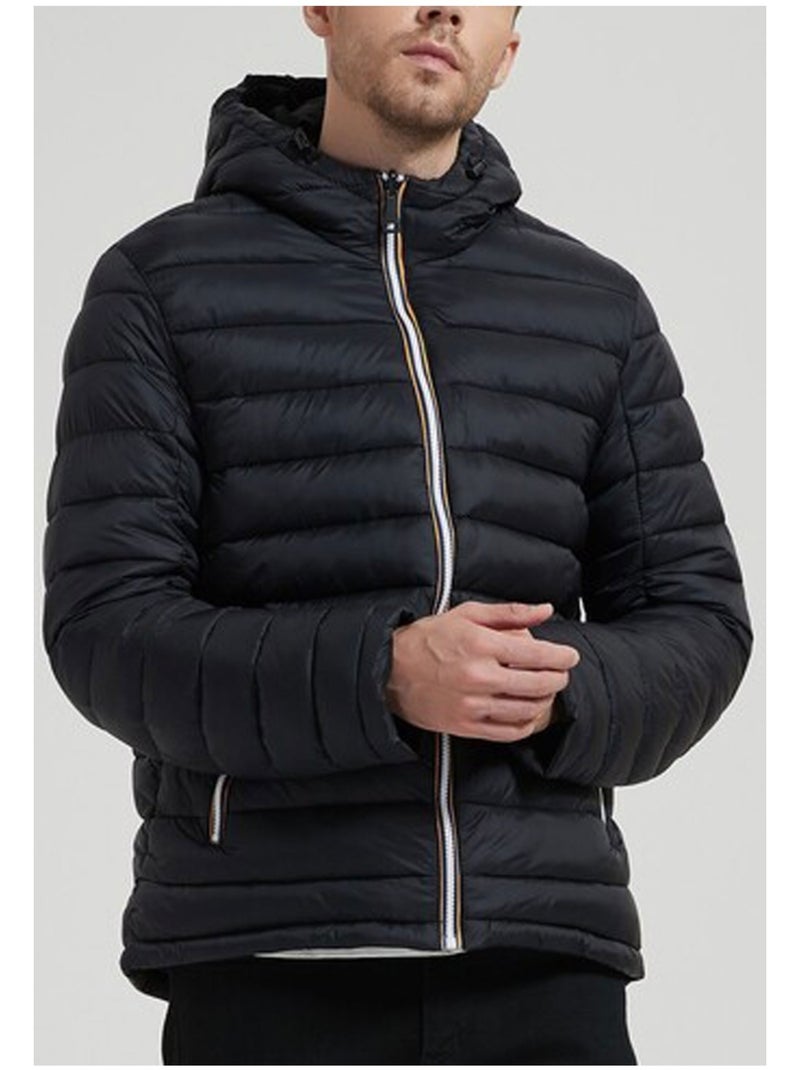 doudoune a capuche Kebello Noir Noir - Kiabi