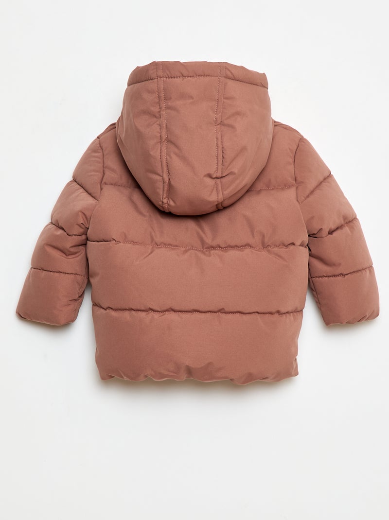 Doudoune à capuche Marron - Kiabi
