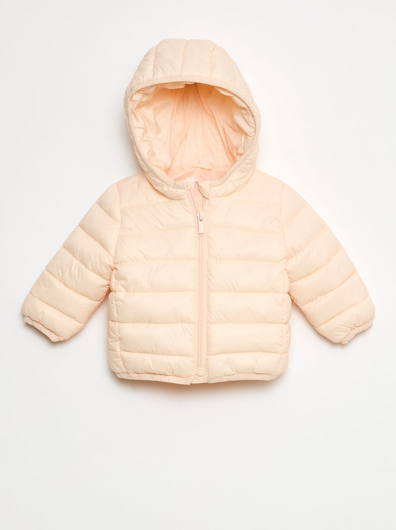 Doudoune à capuche matelassée Orange - Kiabi