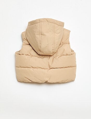 Doudoune à capuche matelassée sans manches