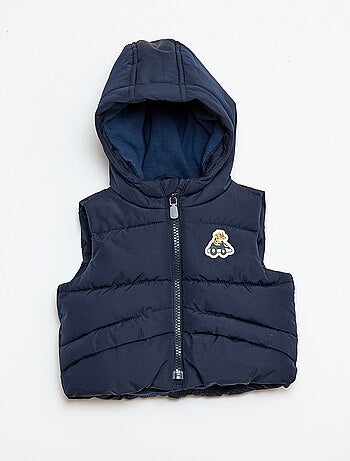 Doudoune à capuche matelassée sans manches