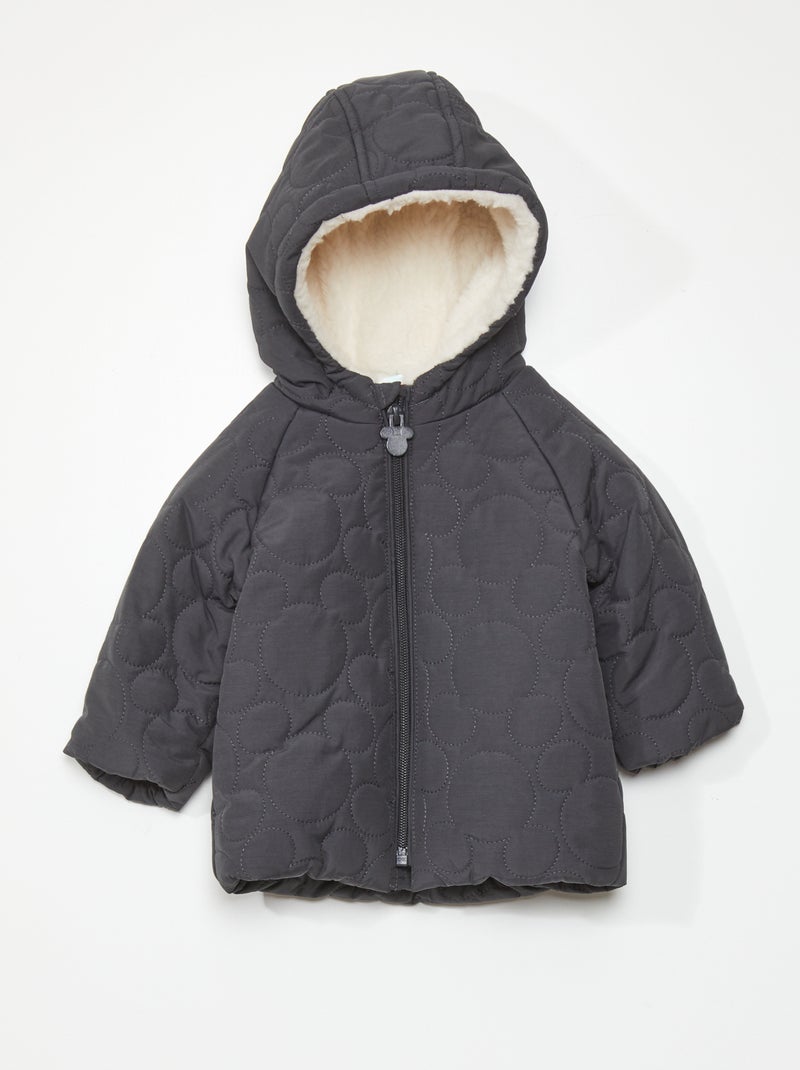 Doudoune à capuche 'Mickey' Noir - Kiabi