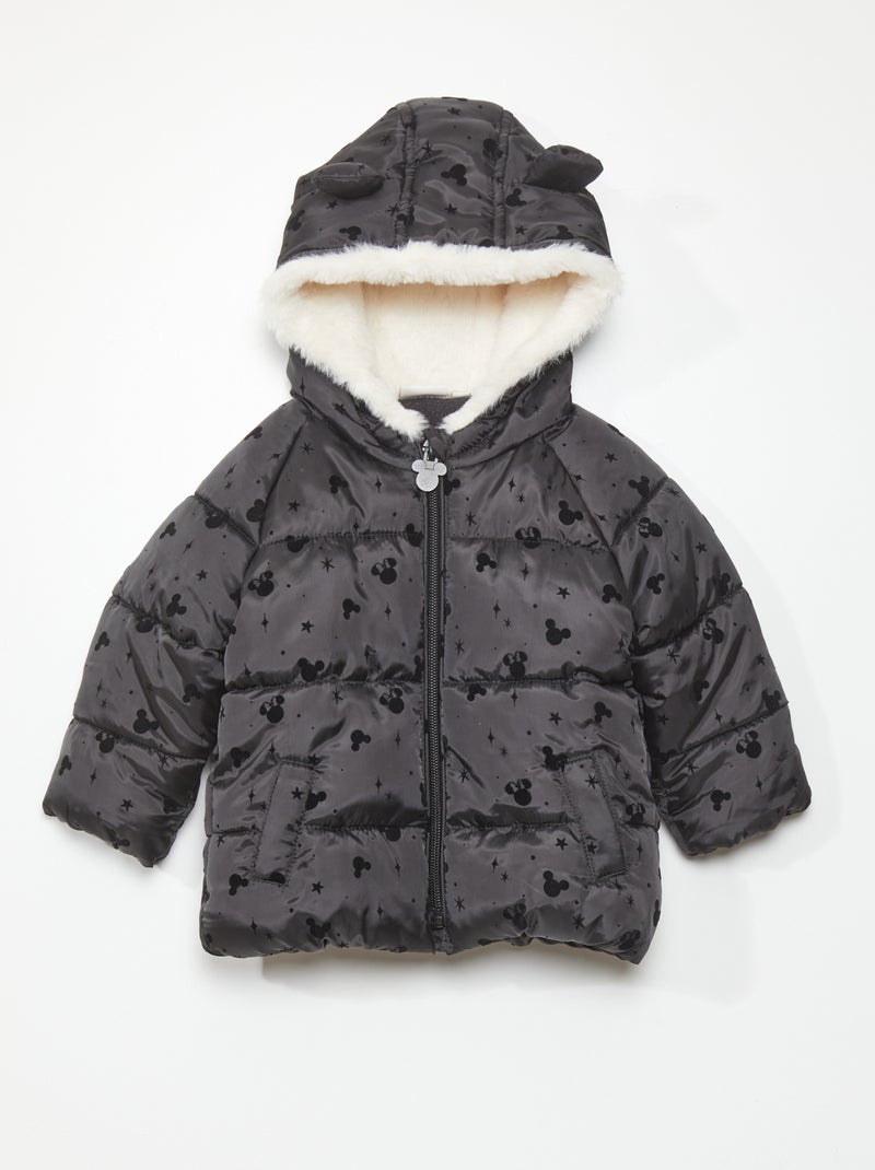 Doudoune à capuche 'Minnie' Noir - Kiabi