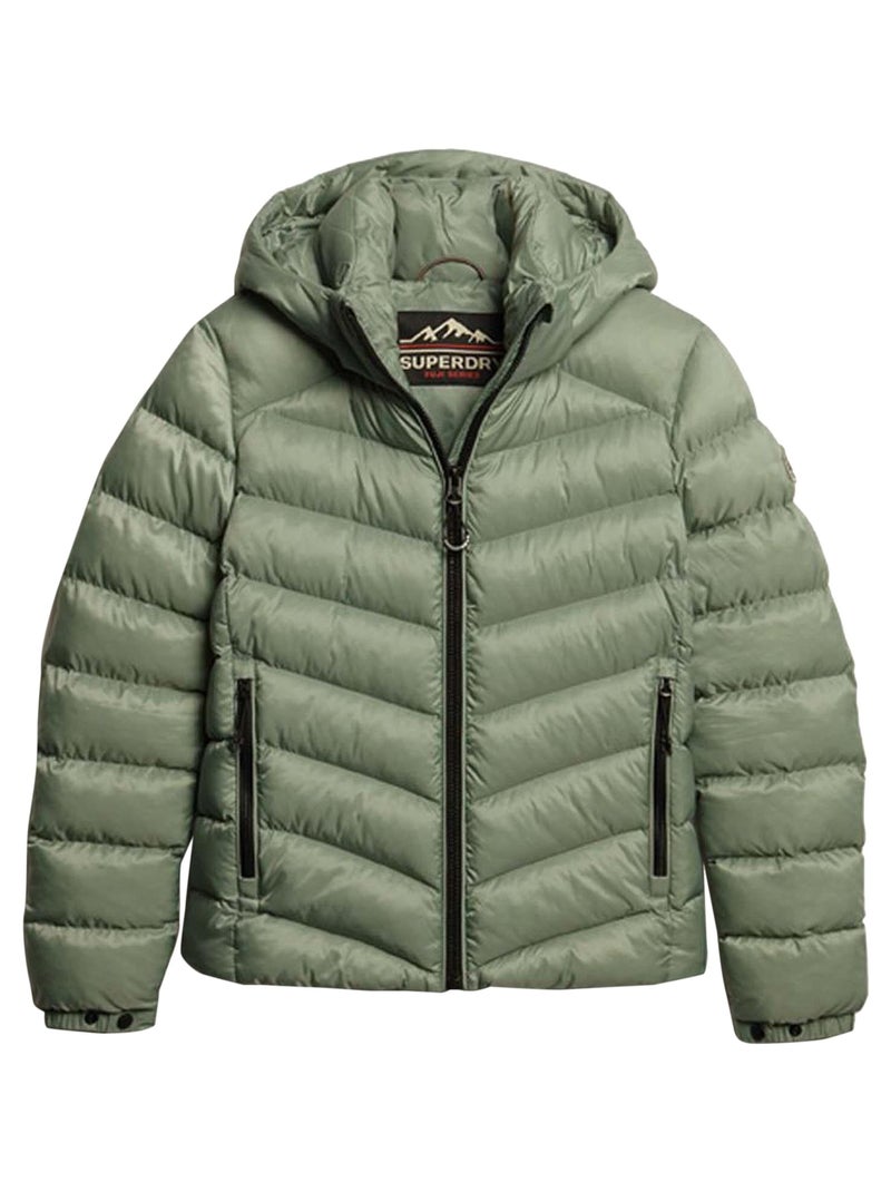 Doudoune à Capuche Superdry Fuji Padded Vert clair - Kiabi