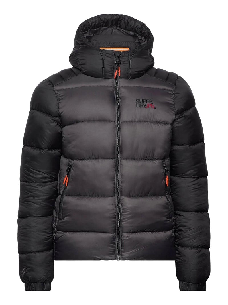 Doudoune à Capuche Superdry Sports Puffer Noir - Kiabi