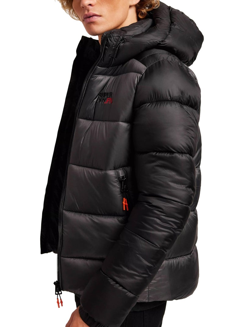 Doudoune à Capuche Superdry Sports Puffer Noir - Kiabi
