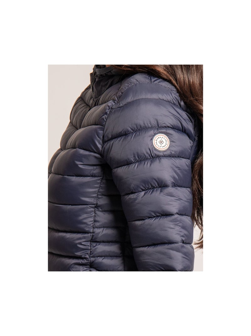Doudoune a capuche URSEL Bleu marine - Kiabi