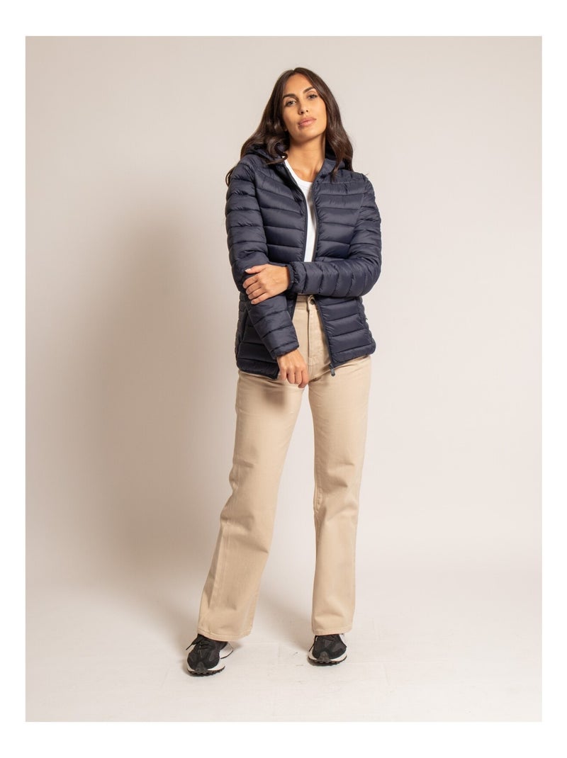 Doudoune a capuche URSEL Bleu marine - Kiabi