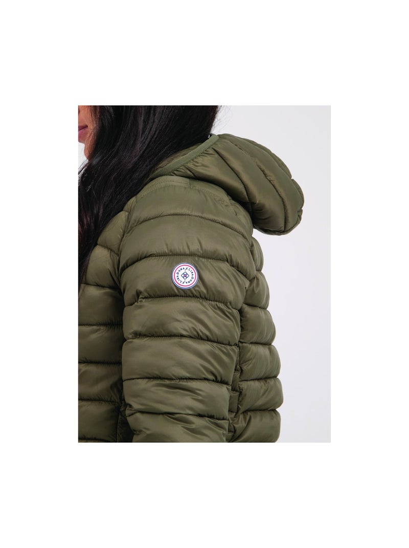 Doudoune a capuche URSEL Kaki - Kiabi