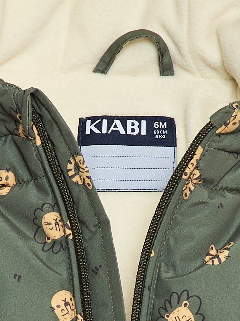 Doudoune à capuche Vert - Kiabi