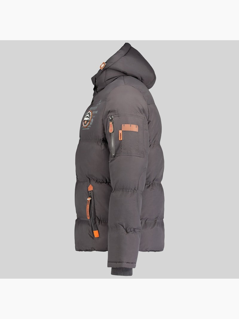 Doudoune à capuche verveine – geographical norway Gris foncé - Kiabi