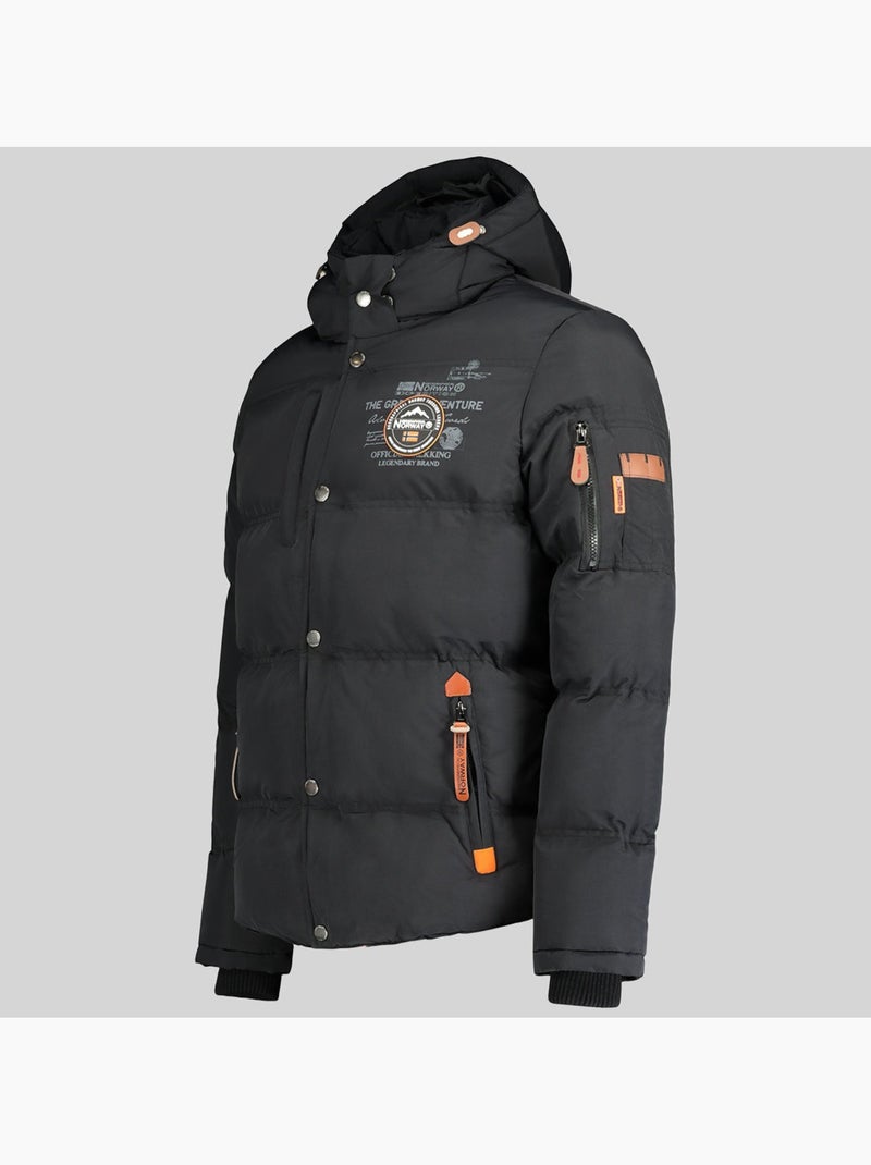 Doudoune à capuche verveine – geographical norway Noir - Kiabi