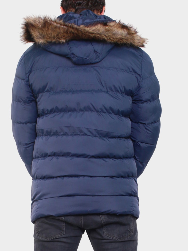 Doudoune avec capuche Bleu marine - Kiabi