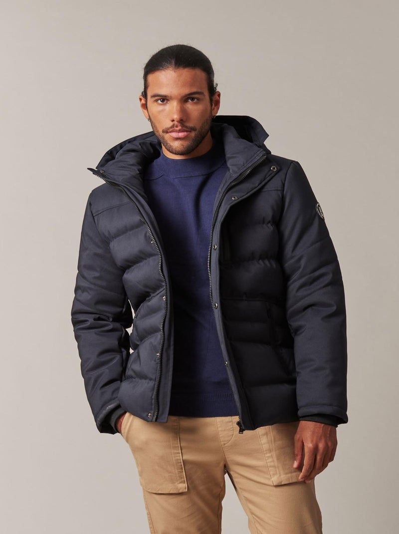 Doudoune  avec capuche 'Deeluxe' Bleu marine - Kiabi