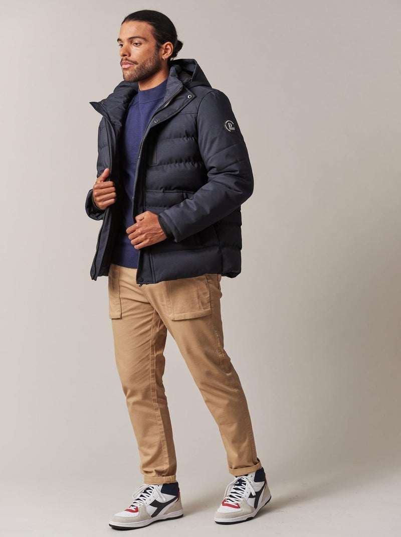 Doudoune  avec capuche 'Deeluxe' Bleu marine - Kiabi