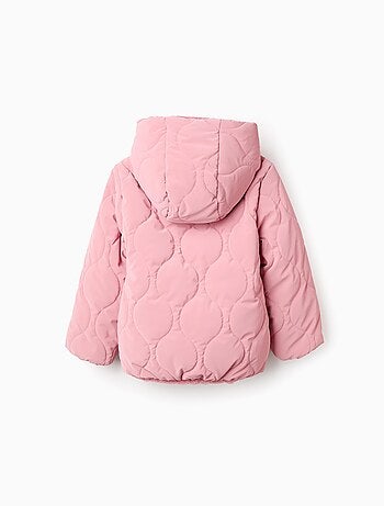 Doudoune avec Capuche et Doublure en Fausse Fourrure