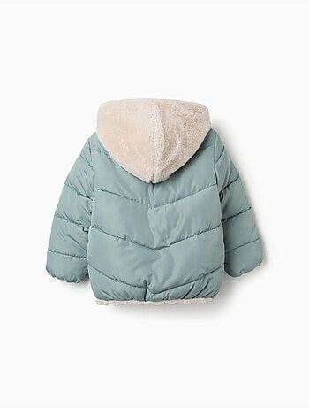 Doudoune avec capuche et doublure en peluche douce synthétique