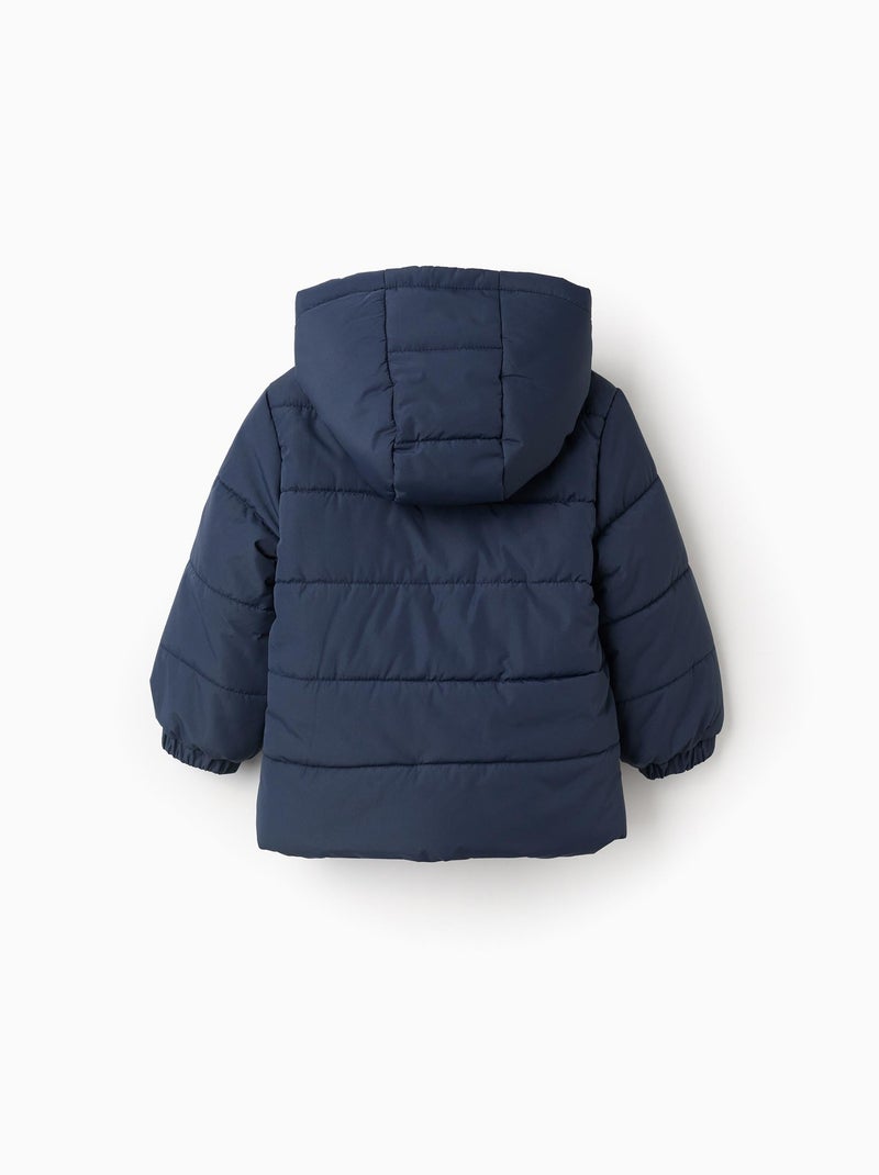 Doudoune avec Capuche et Doublure Polaire Bleu foncé - Kiabi