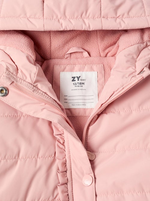 Doudoune avec Capuche et Doublure Polaire - Kiabi