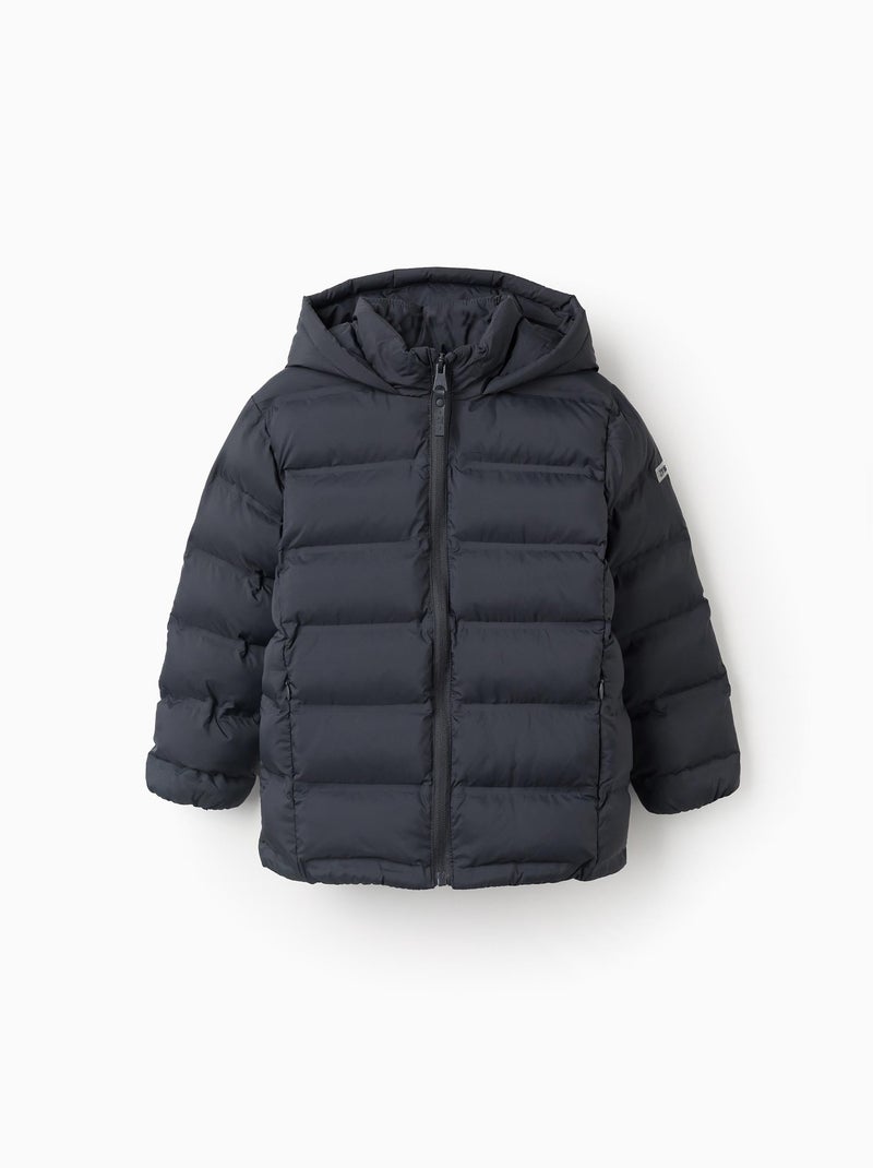 Doudoune avec Capuche Gris foncé - Kiabi