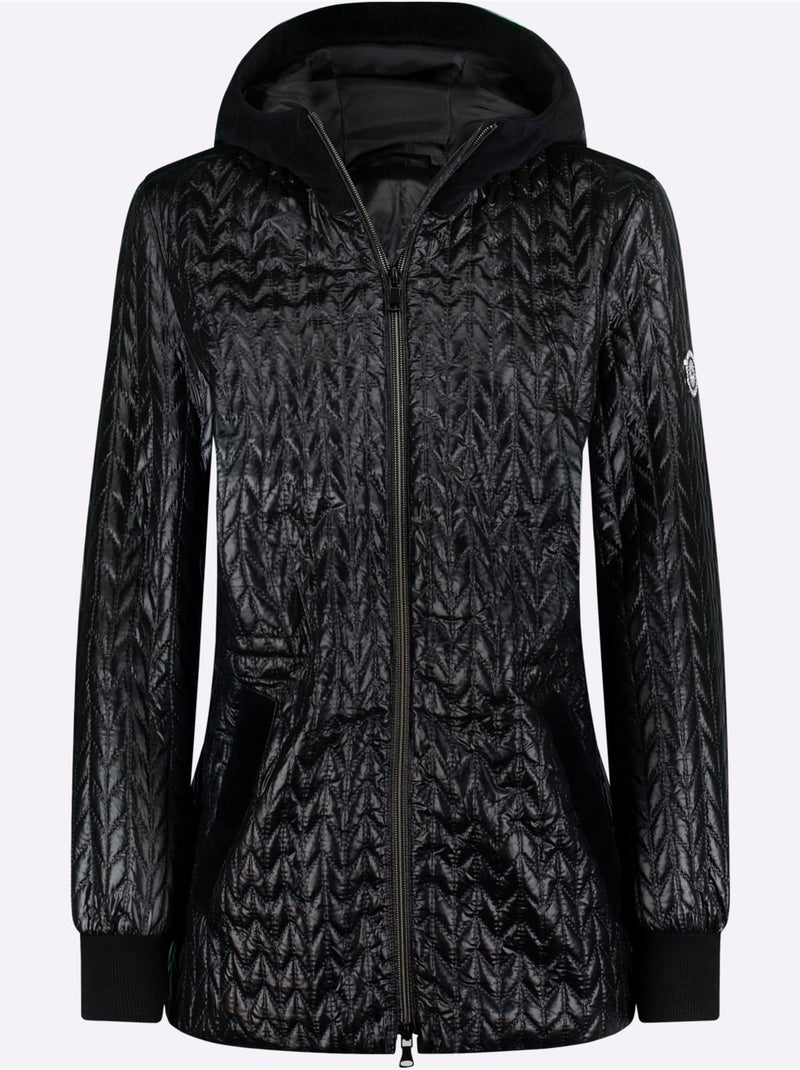 Doudoune Avec Détails En Velours élégants - Taille Standard - Witt Noir - Kiabi