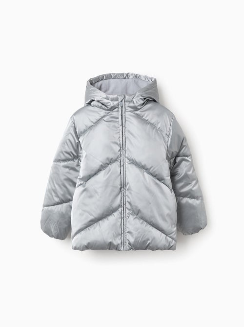 Doudoune avec Doublure Polaire et Capuche - Kiabi