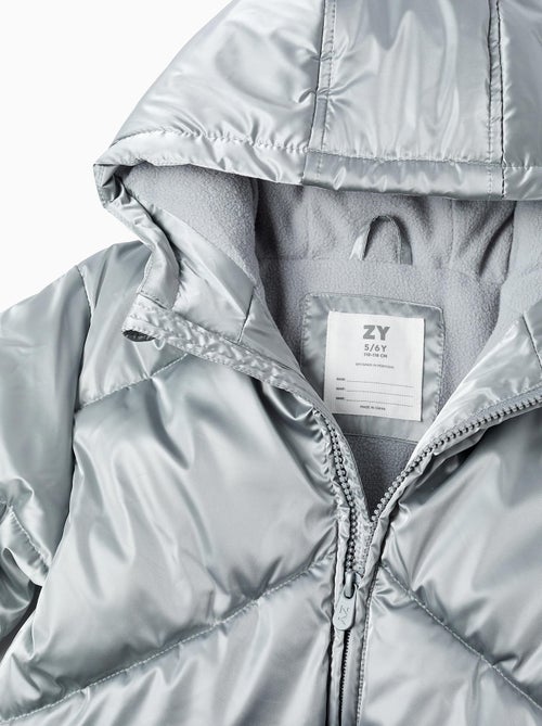 Doudoune avec Doublure Polaire et Capuche - Kiabi