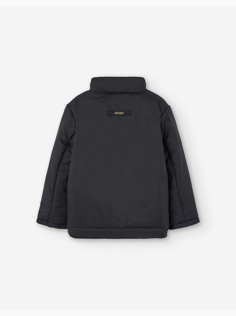 Doudoune avec doublure polaire et poches à l'avant Gris foncé - Kiabi