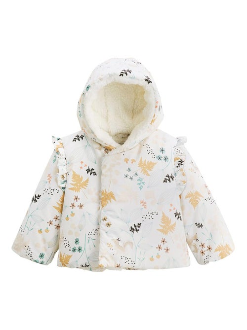 Doudoune bébé imperméable doublée sherpa avec capuche Bloom - Kiabi