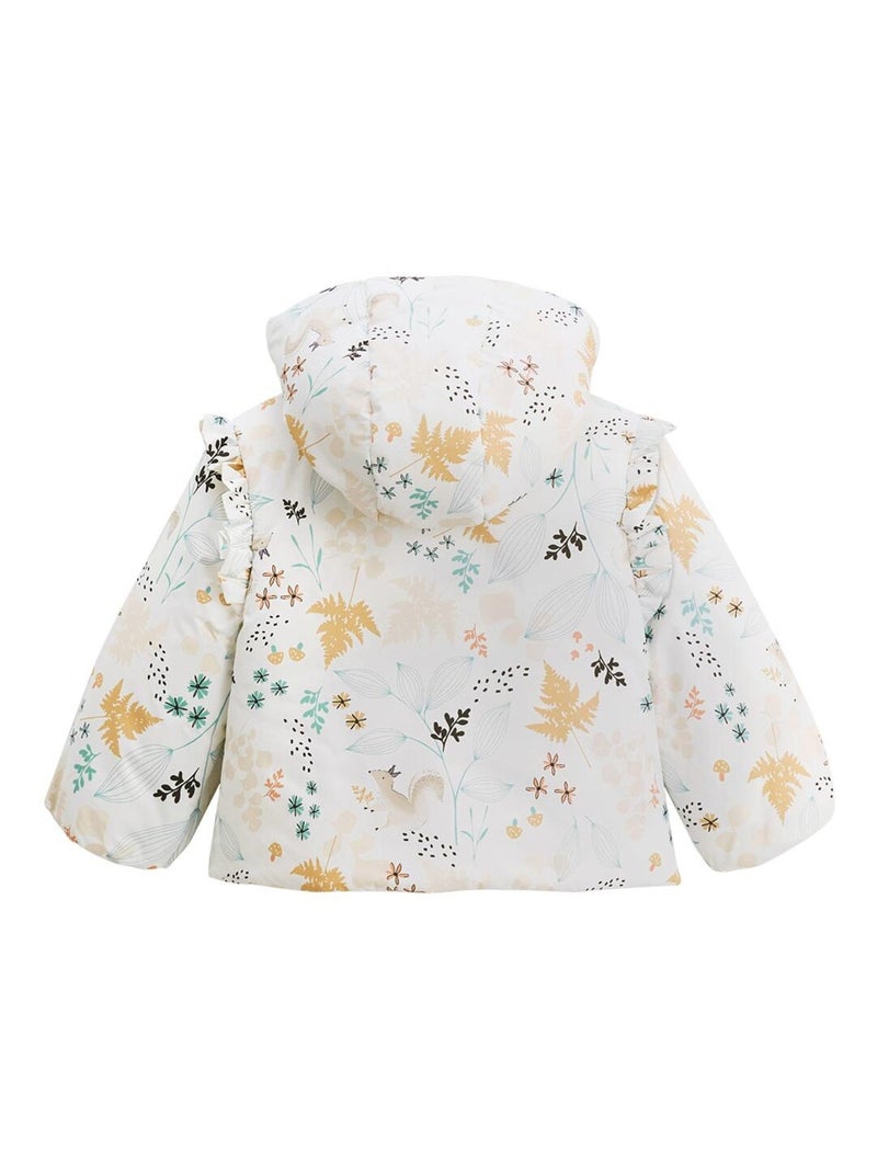 Doudoune bébé imperméable doublée sherpa avec capuche Bloom Ecru - Kiabi