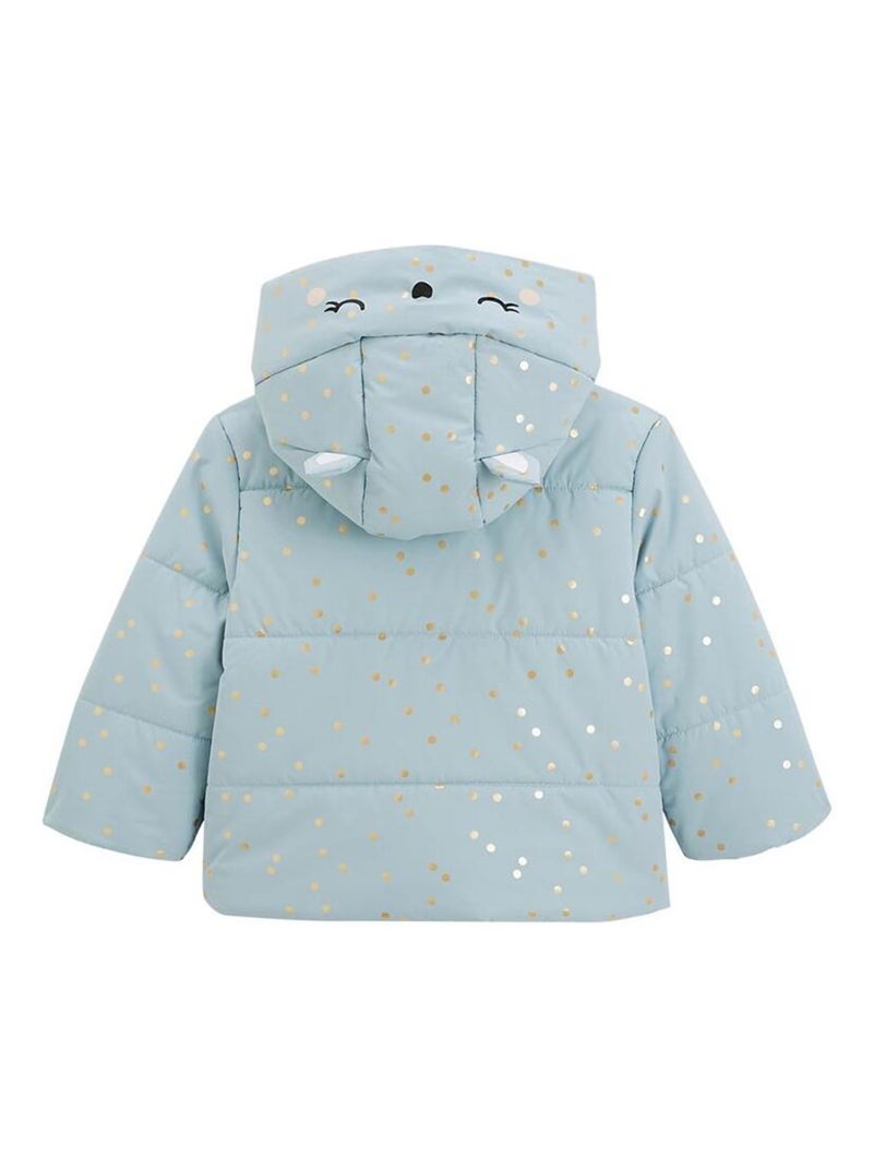 Doudoune bébé intérieur polaire avec capuche Alma Bleu - Kiabi