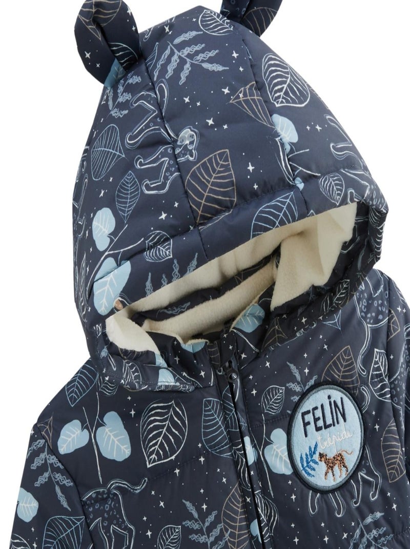 Doudoune bébé intérieur polaire avec capuche Félintrépide Bleu - Kiabi