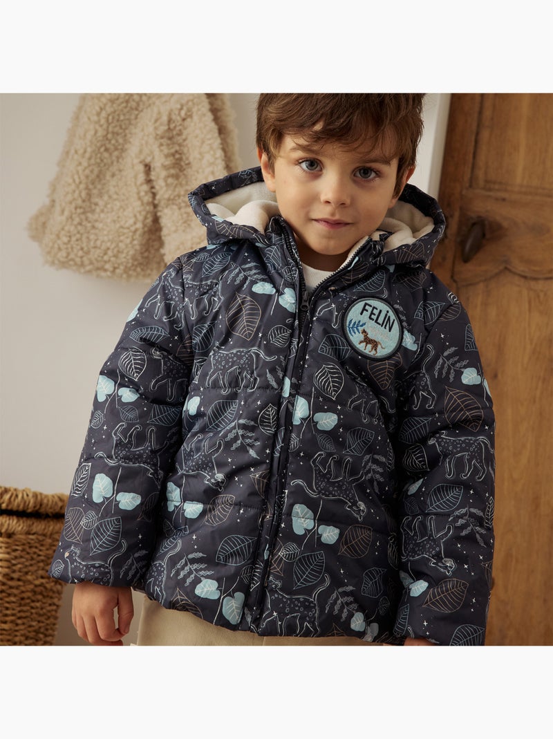 Doudoune bébé intérieur polaire avec capuche Félintrépide Bleu - Kiabi