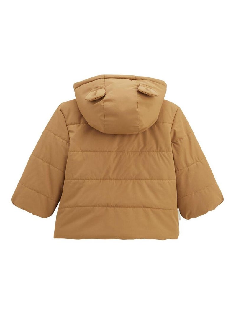 Doudoune bébé intérieur polaire avec capuche Lamascotte Camel - Kiabi