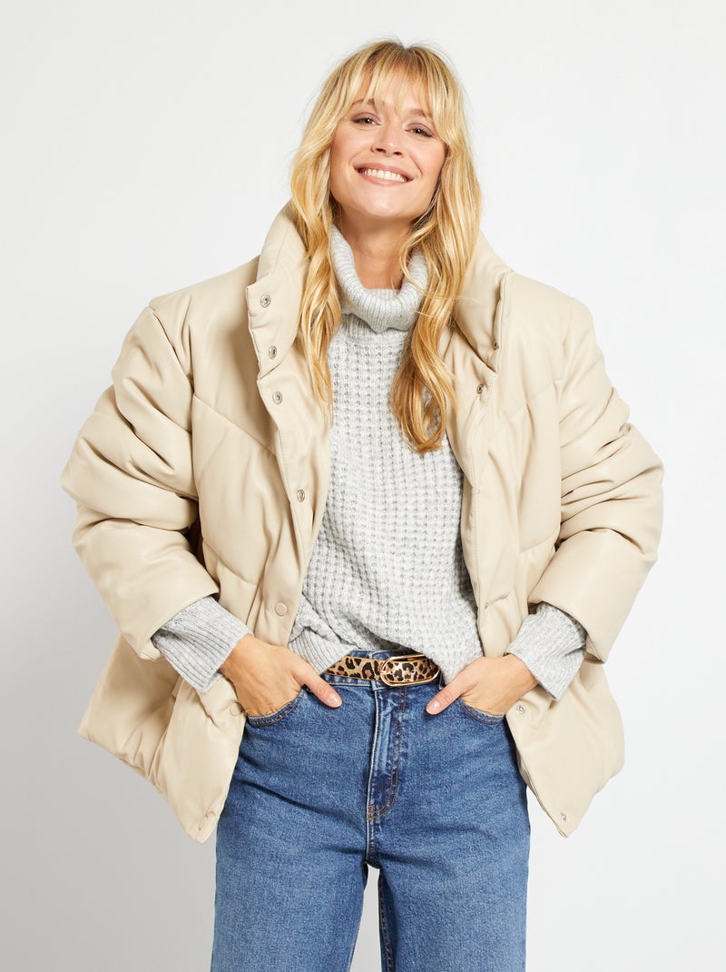Doudoune beige - Kiabi
