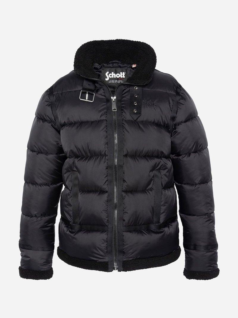 Doudoune bombardier - schott Noir - Kiabi