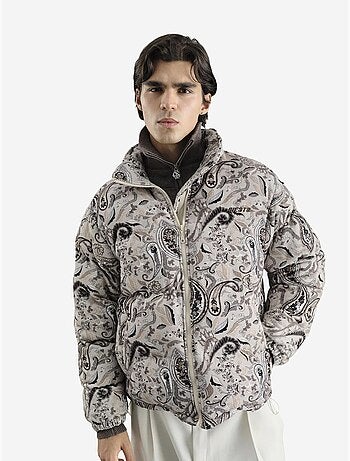 Doudoune bomber à motifs avec col zippé giesto