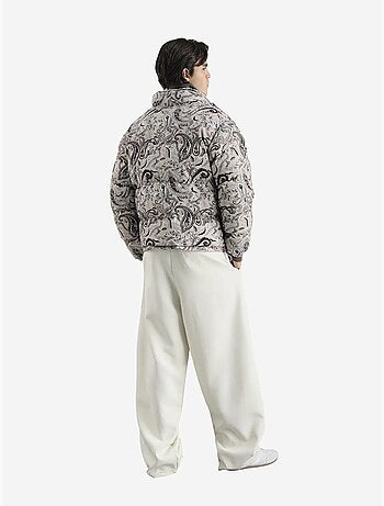 Doudoune bomber à motifs avec col zippé giesto