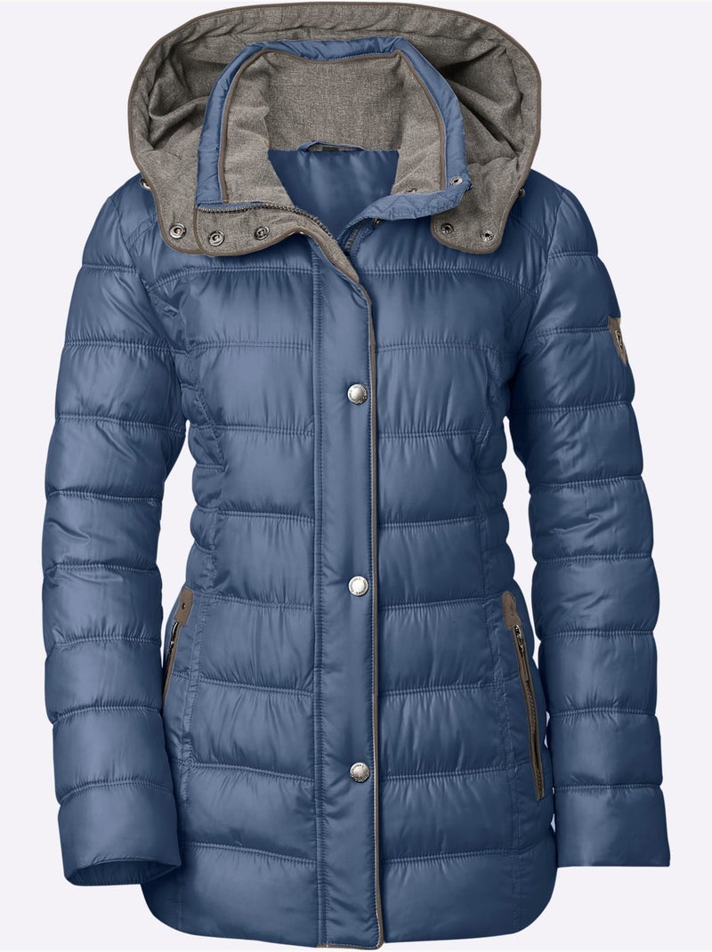 Doudoune capuche amovible - taille standard - witt Bleu jean - Kiabi