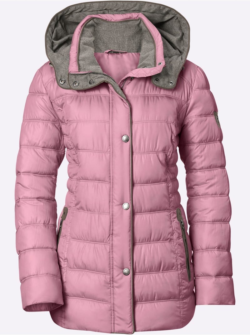 Doudoune capuche amovible - taille standard - witt Mauve - Kiabi
